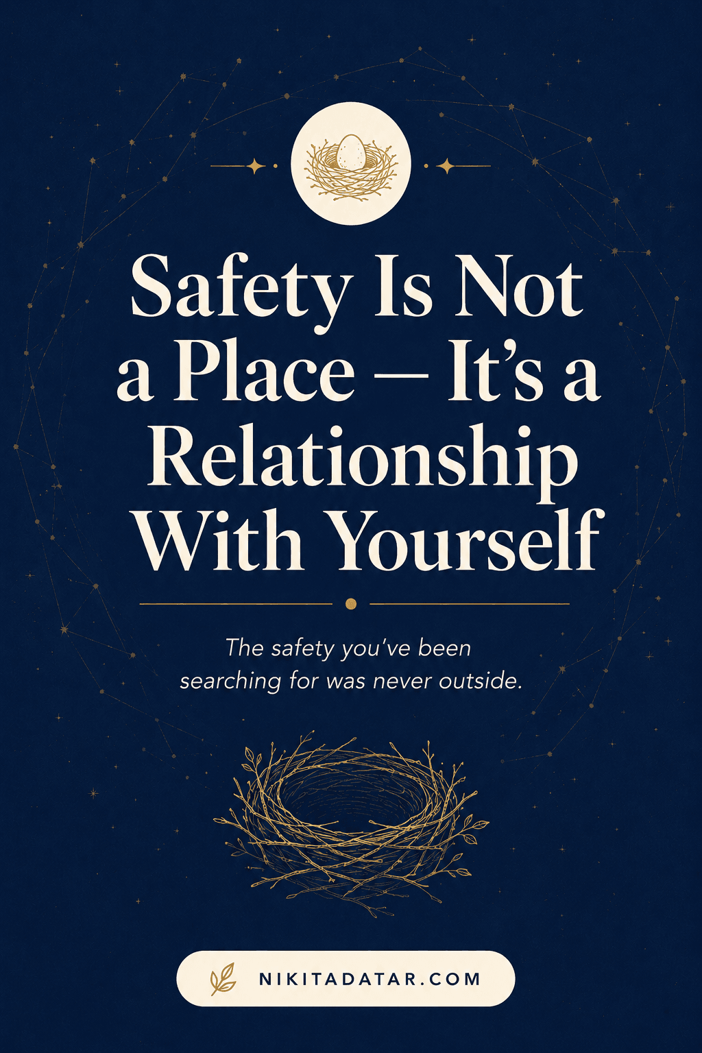 The safety you've been searching for was never outside. It's the relationship your nervous system is building with you, daily. #selflove #safety #healing
