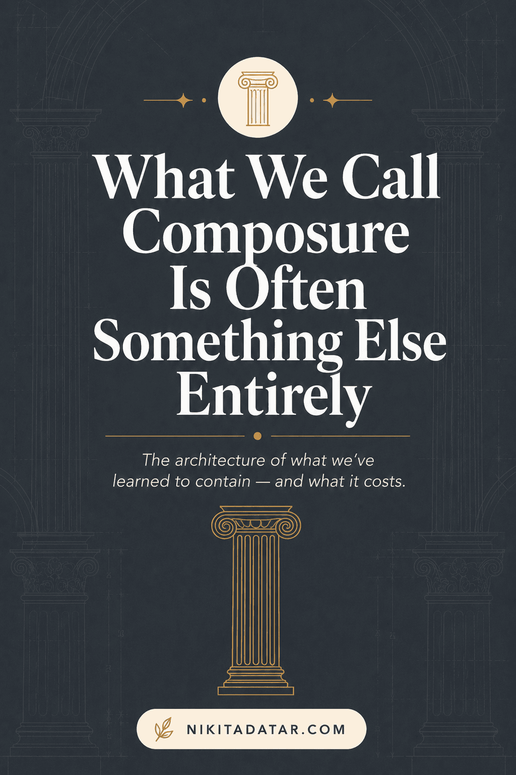 The architecture of what we've learned to suppress. The cost of containment. What composure actually hides. #emotionalsuppression #consciousness #healing