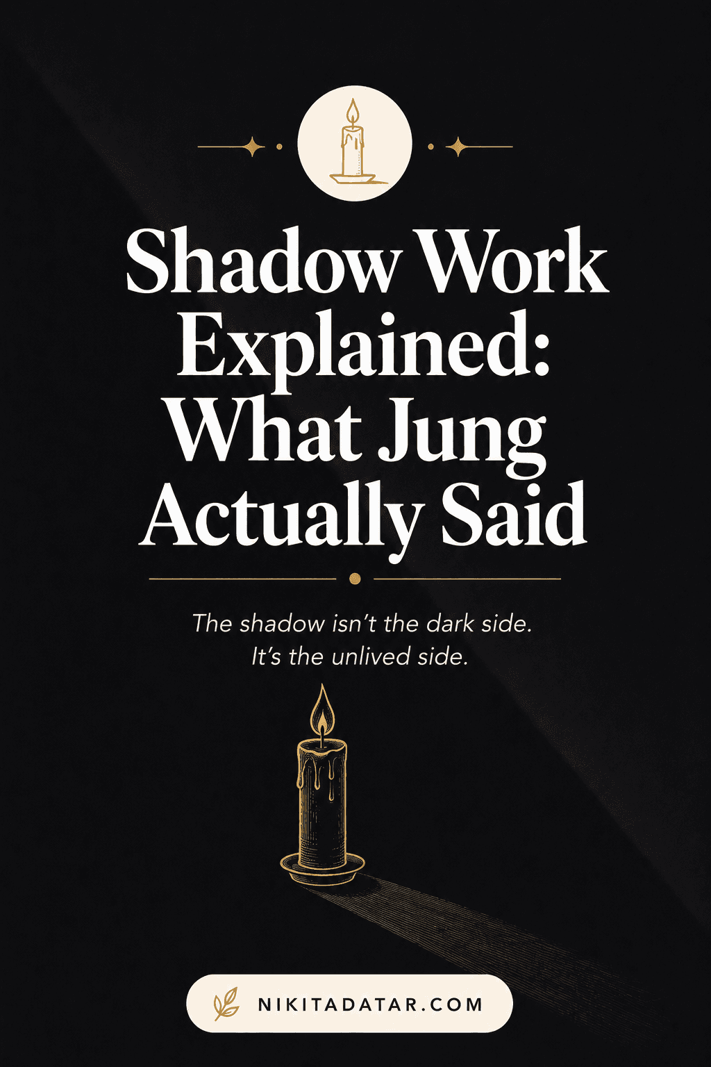The shadow isn't the dark side. It's the unlived side. Everything you were trained not to be. Jungian shadow work for beginners. #shadowwork #jung #healing