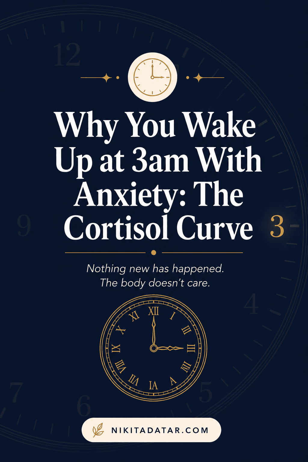 Nothing new has happened. The body doesn't care. The HPA axis dysregulation that wakes you at 3am with the inventory running. #anxiety #sleep #trauma
